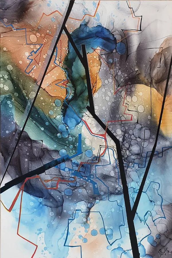 Image of The course of life by Natalia Byrdina, size: 80 × 120 cm, made of Canvas, Drawing medium, priced at $1095