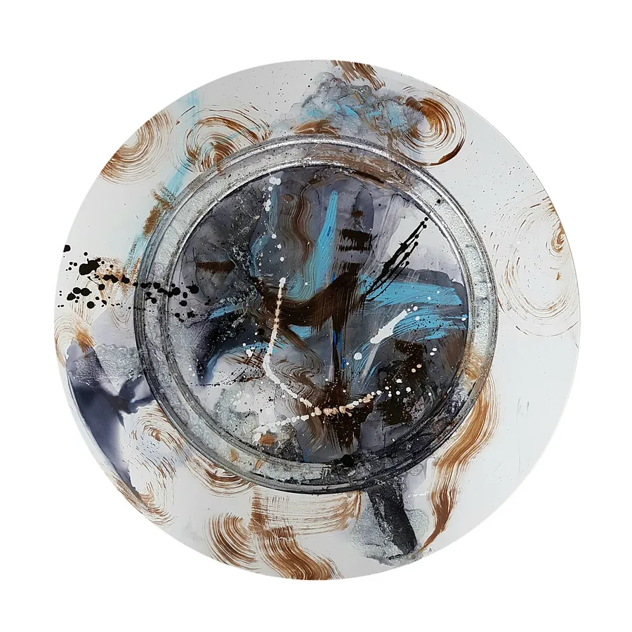 Image of Irreversibility wheel by Natalia Byrdina, size: 100 × 100 cm, made of Wood, Painting medium, priced at $1262